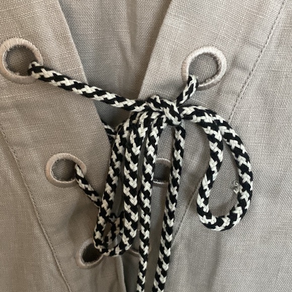 Straight line dress made of  100% linen - Picture 7 of 7